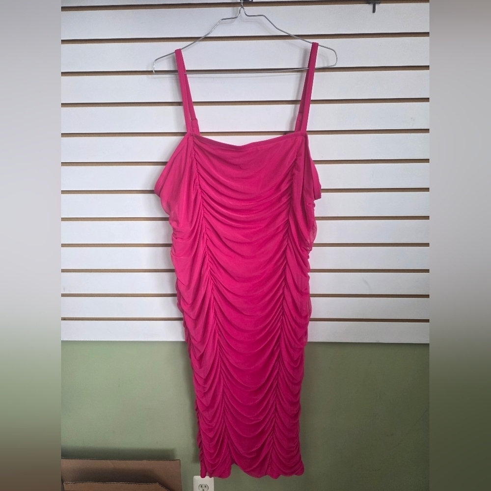 Torrid Mesh Ruched Bodycon Dress 4x - Picture 5 of 8